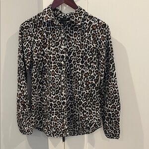 J. Crew Animal Print Button-Down Shirt